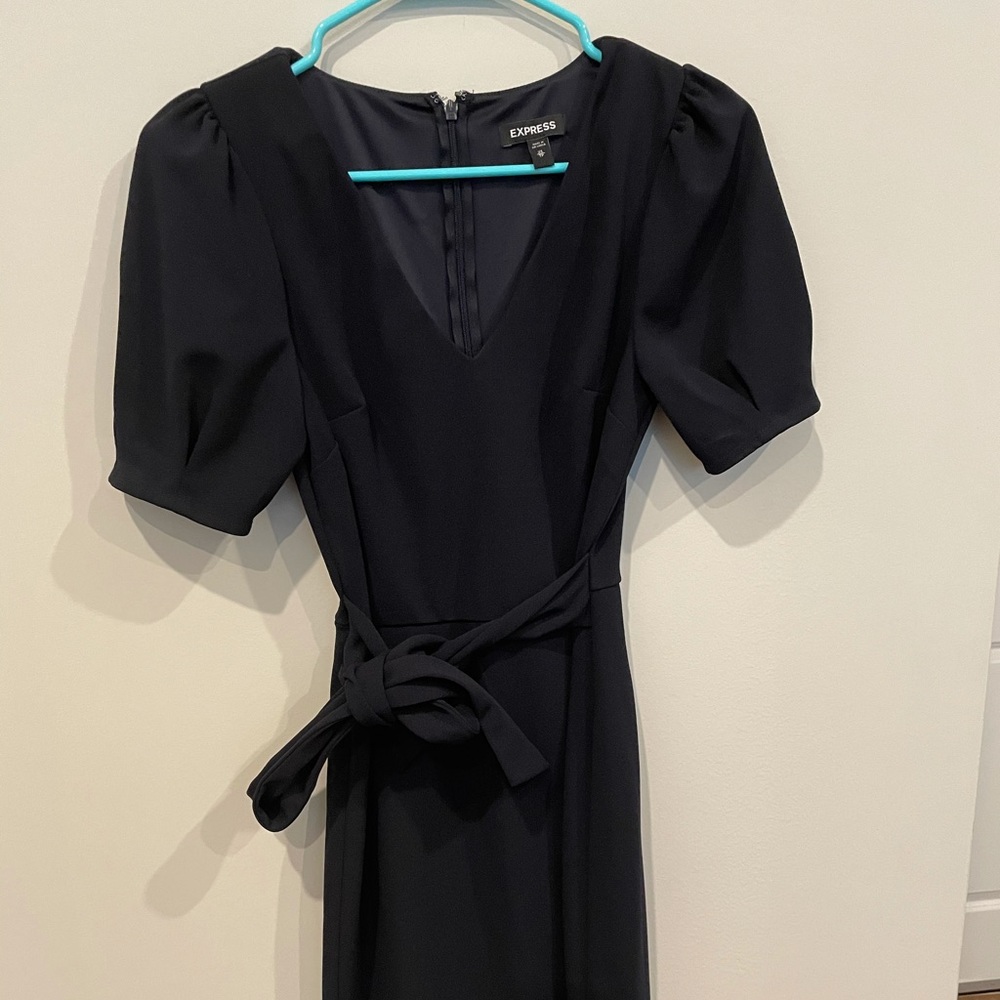 Express Puff Sleeve tie waist sheath dress size XS